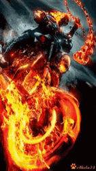 Ghost Rider Cool Bike GIF