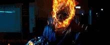 Ghost Rider Fixing His Jaw GIF