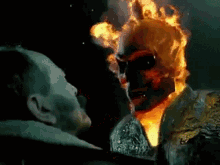 Ghost Rider Grabbing A Person GIF