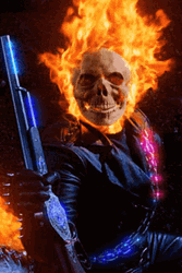 Ghost Rider Holding A Gun GIF
