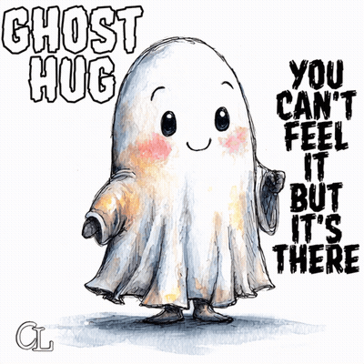 Ghost Saying Ghost Hug