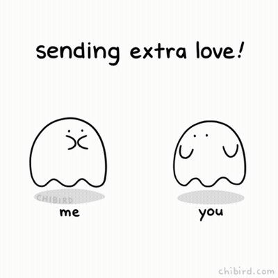 Ghost Sending Extra Love With Heart In Mouth GIF