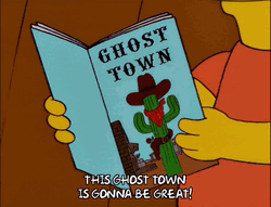 Ghost Town Is Gonna Be Great Bart Simpson GIF
