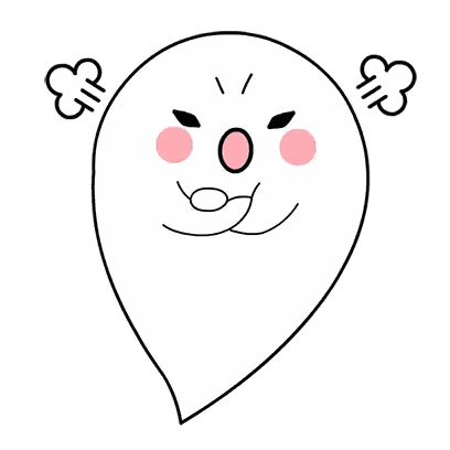 Ghost With Steam Coming Out Ears Sticker