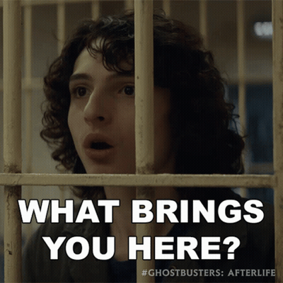 Ghostbusters Afterlife Poster Man Behind Bars GIF