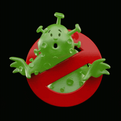Ghostbusters Logo With Green Monster GIF