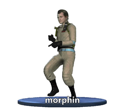 Ghostbusters Man Statue Morphin Sticker