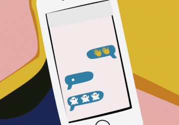 Ghosted Phone Chat Animation GIF