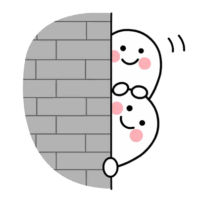 Ghosts Peeking From Behind Brick Wall Sticker