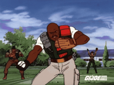 GI Joe Cartoon Man With Red Glove GIF