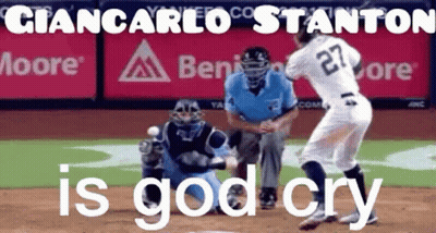 Giancarlo Stanton Crying During Game GIF