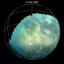 Giant Dust Storm Saturn's Moon Titan Nasa Shot GIF