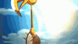 Giant Escanor Holding Litta Gear GIF
