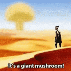 Giant Mushroom Cloud It's Friendly GIF