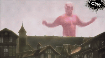 Giant Pink Monster Saying Crew GIF