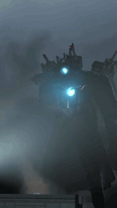 Giant Robot With Blue Eyes GIF
