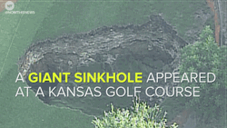 Giant Sinkhole In Golf Course
