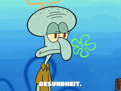 Giant Squidward Crowds Ahem GIF