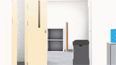 Giant Thermometer With High Temperature Moving Away GIF