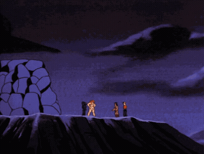 Giant Woman Standing On Rock GIF