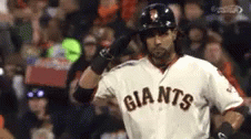 Giants Angel Pagan Salute  GIF