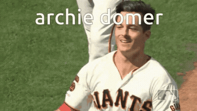 Giants Baseball Player Archie Domer Smiling GIF