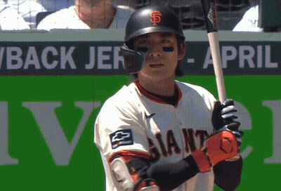 Giants Baseball Player Holding Bat GIF