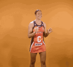 Giants Netball Smile Playing Catch Pass The Ball GIF