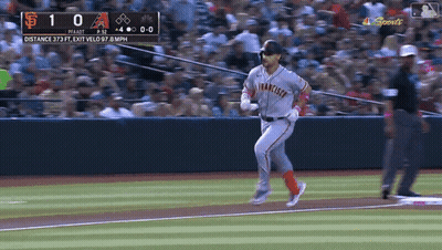 Giants Player Running To Home Plate GIF