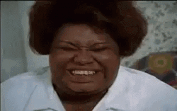 Giddy Woman In White Polo Shirt GIF