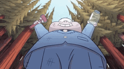 Gideon Gleeful Looking Down GIF