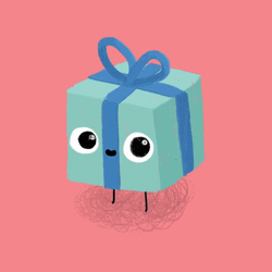 Gift Box Sticker Wink GIF