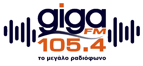 Giga FM 105.4 Logo With Wave Sticker