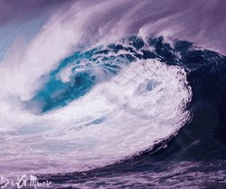 Gigantic Blue Wave Loop GIF
