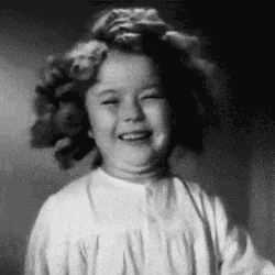 Giggle Happy Shirley Temple Shaking Head GIF