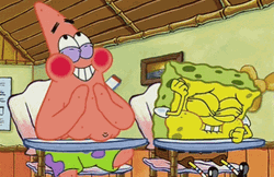 Giggle LMAO Spongebob Squarepants Patrick Star GIF