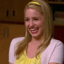 Giggle Quinn Fabray Glee GIF
