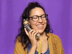 Giggling Call On Phone GIF