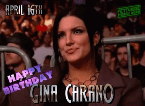 Gina Carano Celebrating Birthday GIF