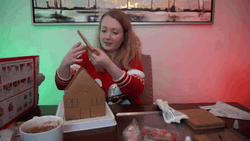 Ginger Bread Falling Over Fail GIF