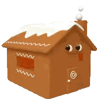 Gingerbread House With Face Sticker