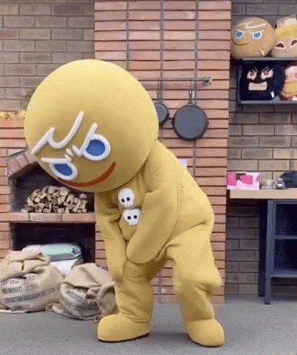 Gingerbread Man Costume Standing GIF