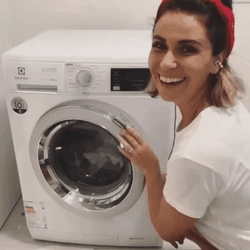 Giovanna Antonelli Doing Laundry GIF