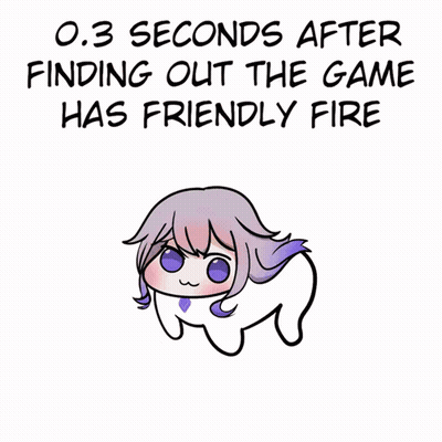 Girl 0.3 Seconds After Finding Out Friendly Fire GIF