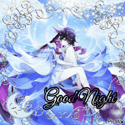 Girl And Boy Saying Good Night GIF