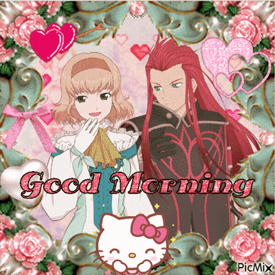 Girl And Boy With Good Morning GIF