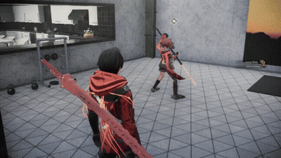 Girl And Man Holding Swords GIF