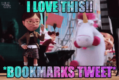 Girl And Stuffed Unicorn Saying I Love This GIF