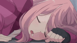 Girl Anime Sleeping And Drooling GIF