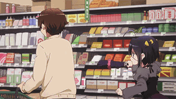 Girl Anime Umbrella Shield GIF